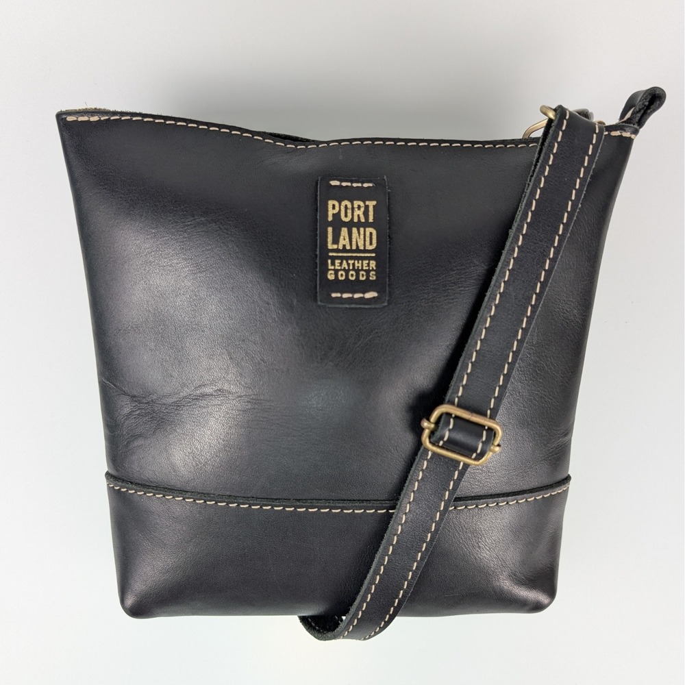 Portland Leather Goods Black Crossbody Bag
